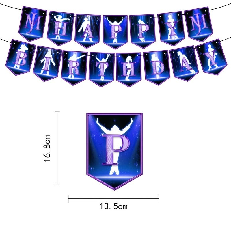 New Michael Jackson Birthday Party Decor Banner Balloons Cupcake Topper Supplies