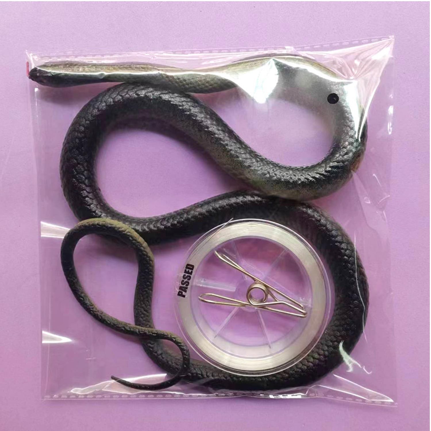 Fake Snake, 2025 Snake Prank with String Clip, Realistic Snake Prank, Rubber …