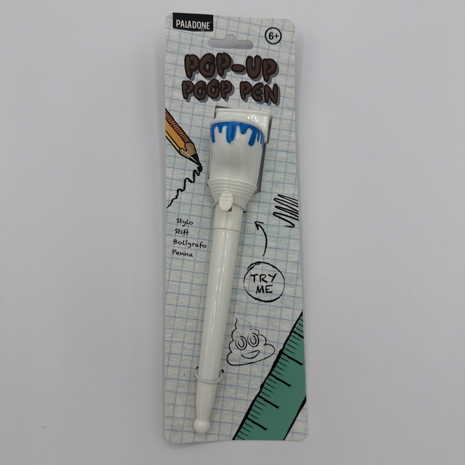 POOP Pop Up Pen – Toilet Seat Crap Emoji Office Joke Gift Funny Gag NEW