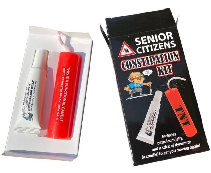 Senior Citizens Constipation Kit – Over the Hill – Old Birthday Gag Joke Gift