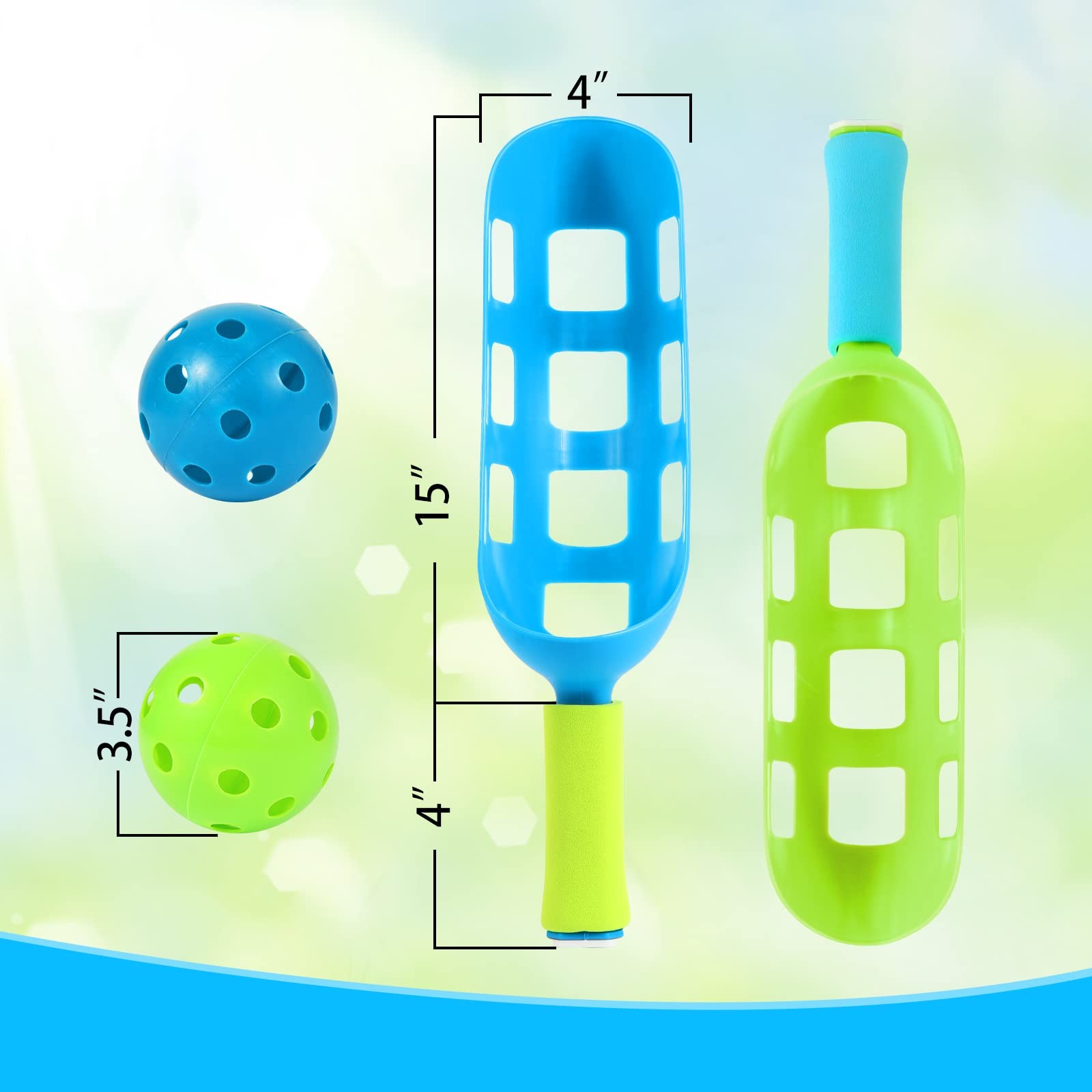 Scoop Toss Set – Outdoor Kids’ Game with Rackets and Balls for Beach Fun