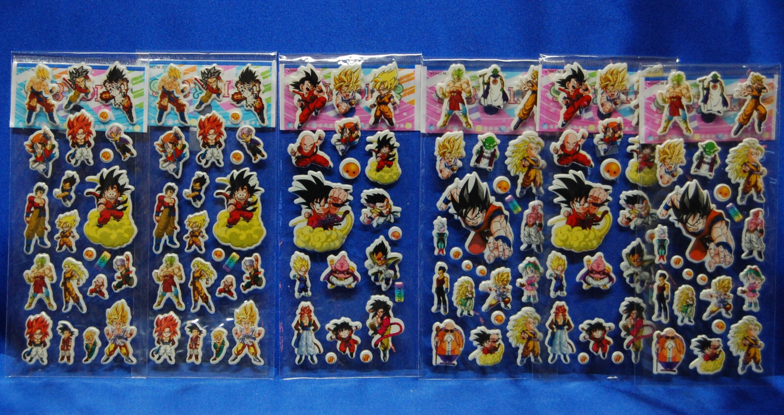 Dragon Ball Z Stickers 6 Sheets DBZ Set # 6 Goku Vegeta Bulma Bardock