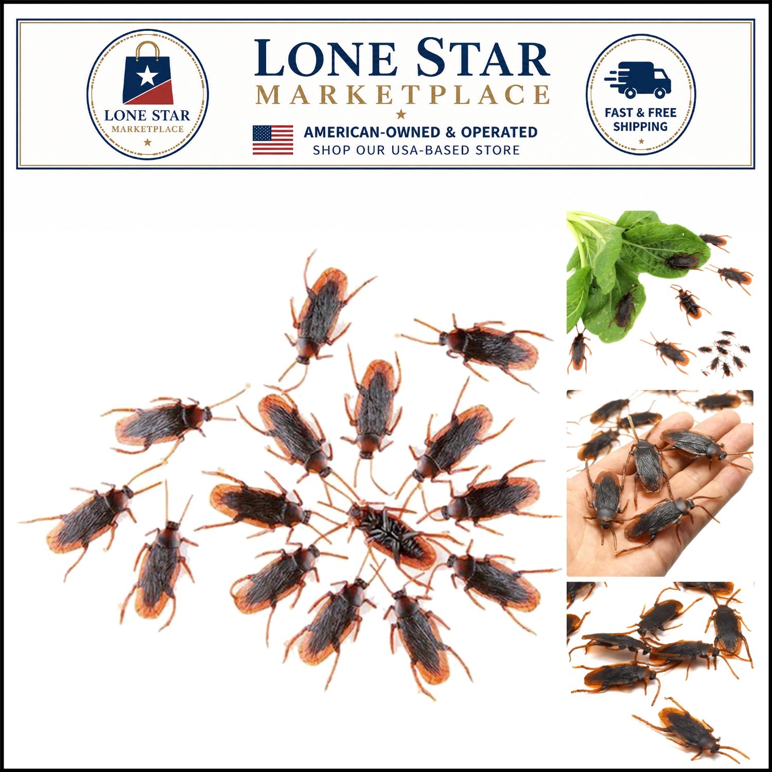 Ultimate Pack of 50 Fake Cockroaches – Perfect for Halloween and Pranks