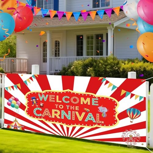 Welcome to the Carnival Banner Carnival Decorations Circus Party Innovative