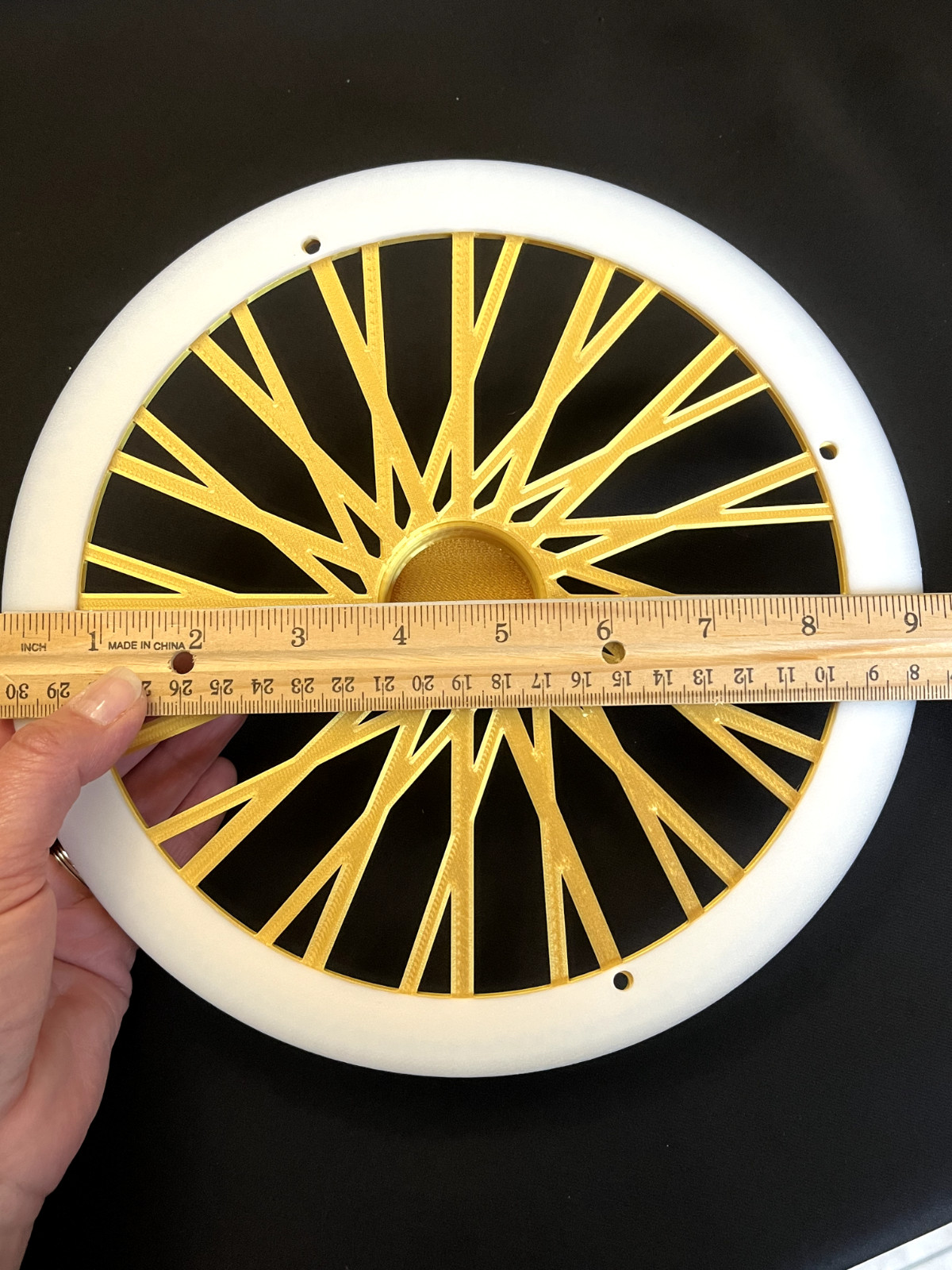 3D Printed Dayton Spoke Trash Can Rims Wheel Covers Whitewall Gold or Silver Set