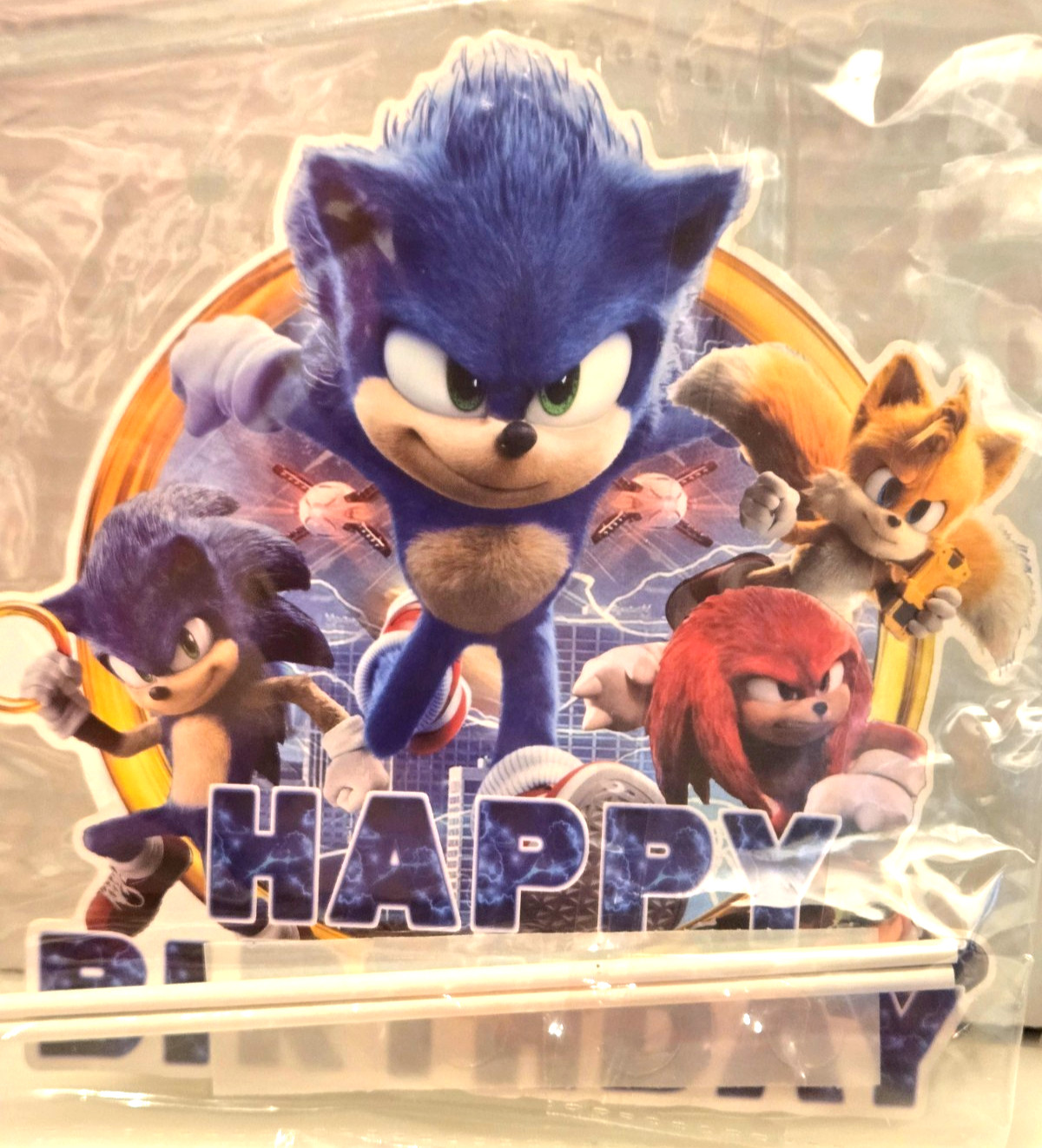 New Birthday Decor Supplies Sonic The Hedgehog Balloons Backdrop Cake Topper Etc