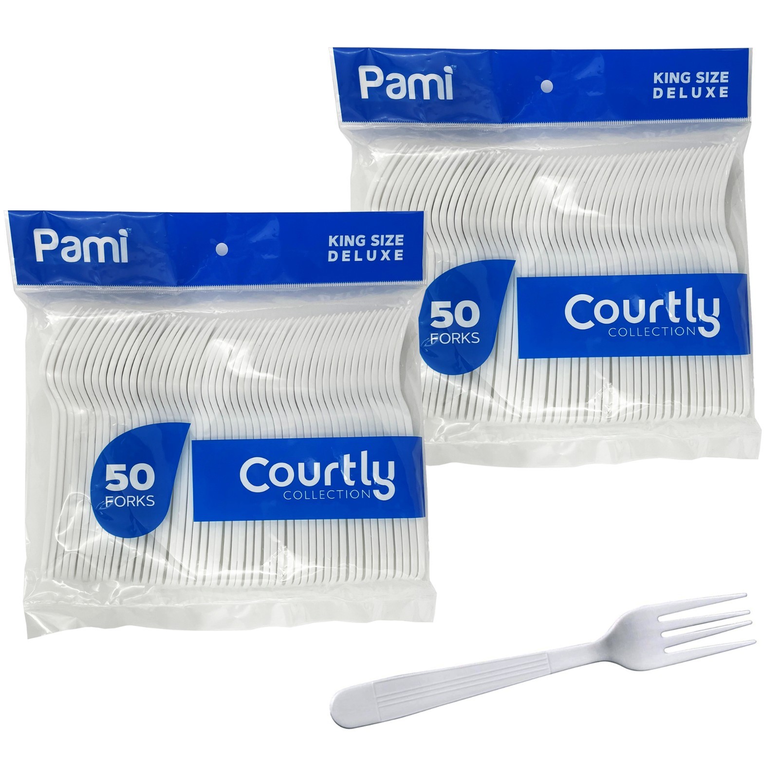 PAMI Heavy Duty Plastic Forks Spoons Utensils Disposable Cutlery Bulk 100–200ct