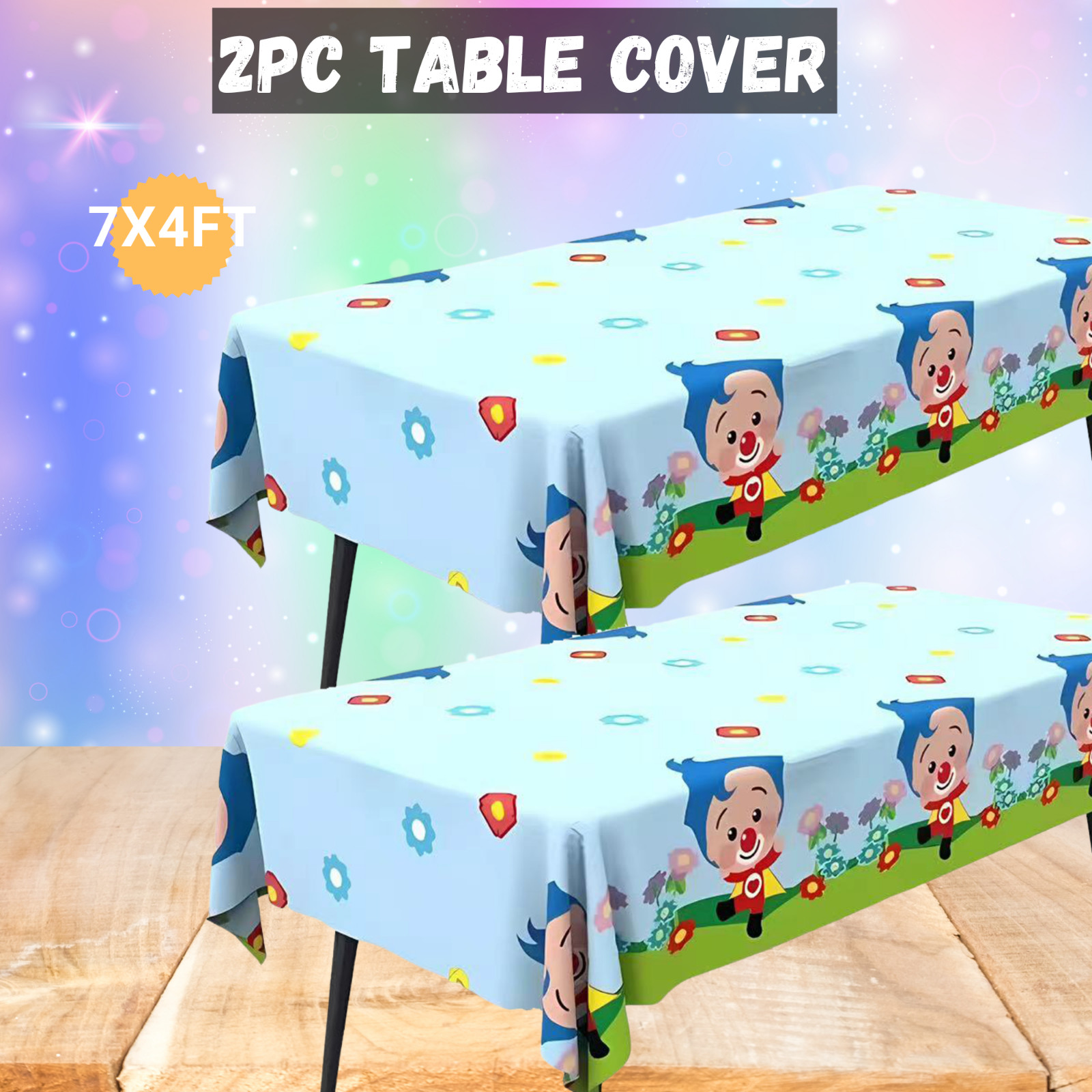 PLIM PLIM PARTY SUPPLIES DECORATION BALLOONS BANNER TABLE COVER THEME CAKE