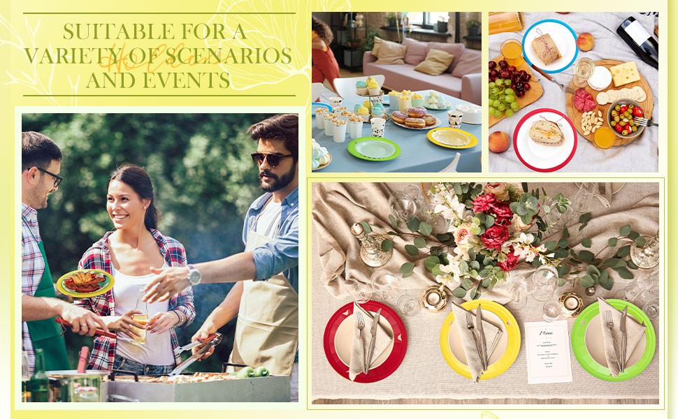 12 Pcs Reusable Plastic Paper Plate Holders 10 Inch Heavy Duty Plastic Paper