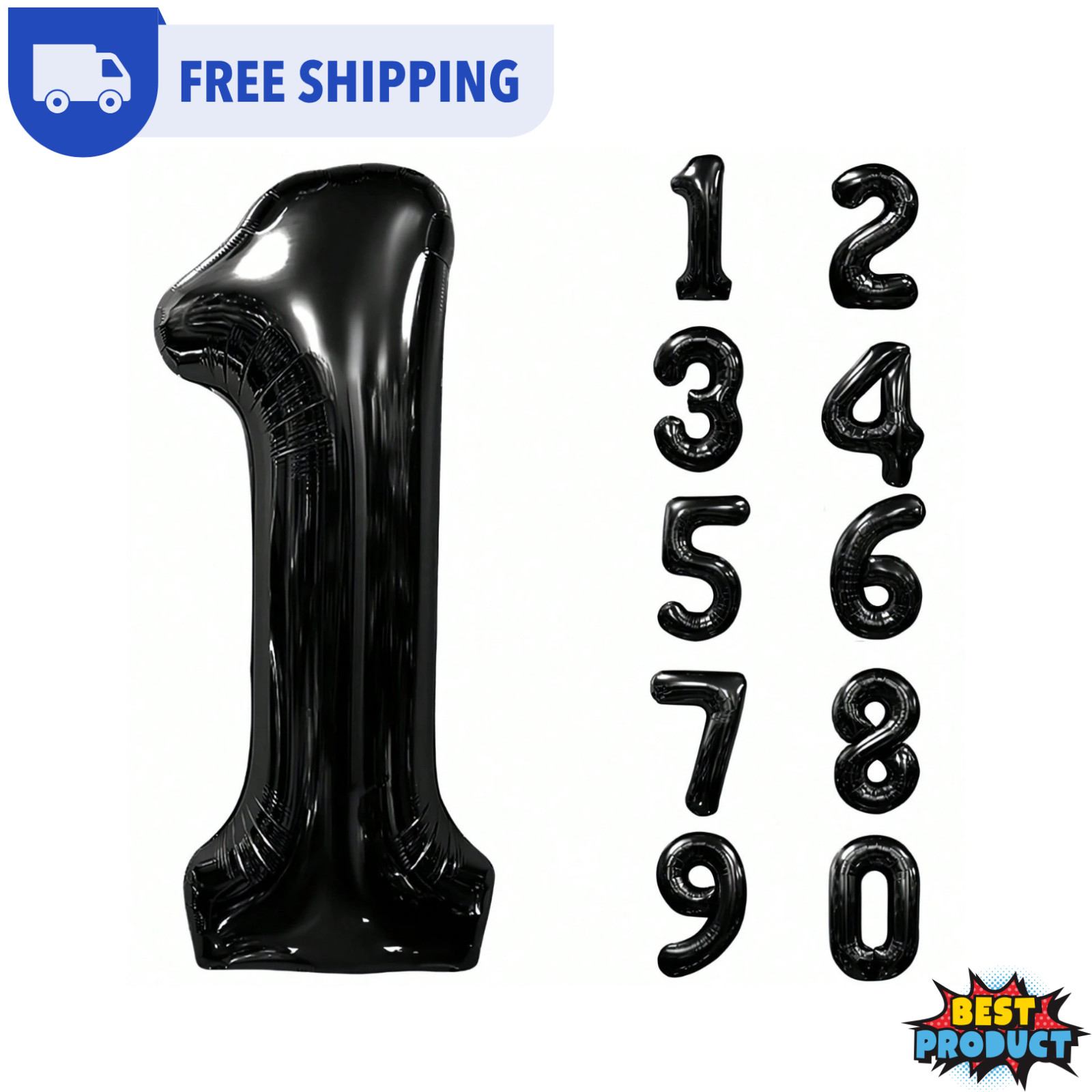 Large Number Balloons 40 Inch Foil 0-9 Giant Helium Air Birthday Party Decor USA