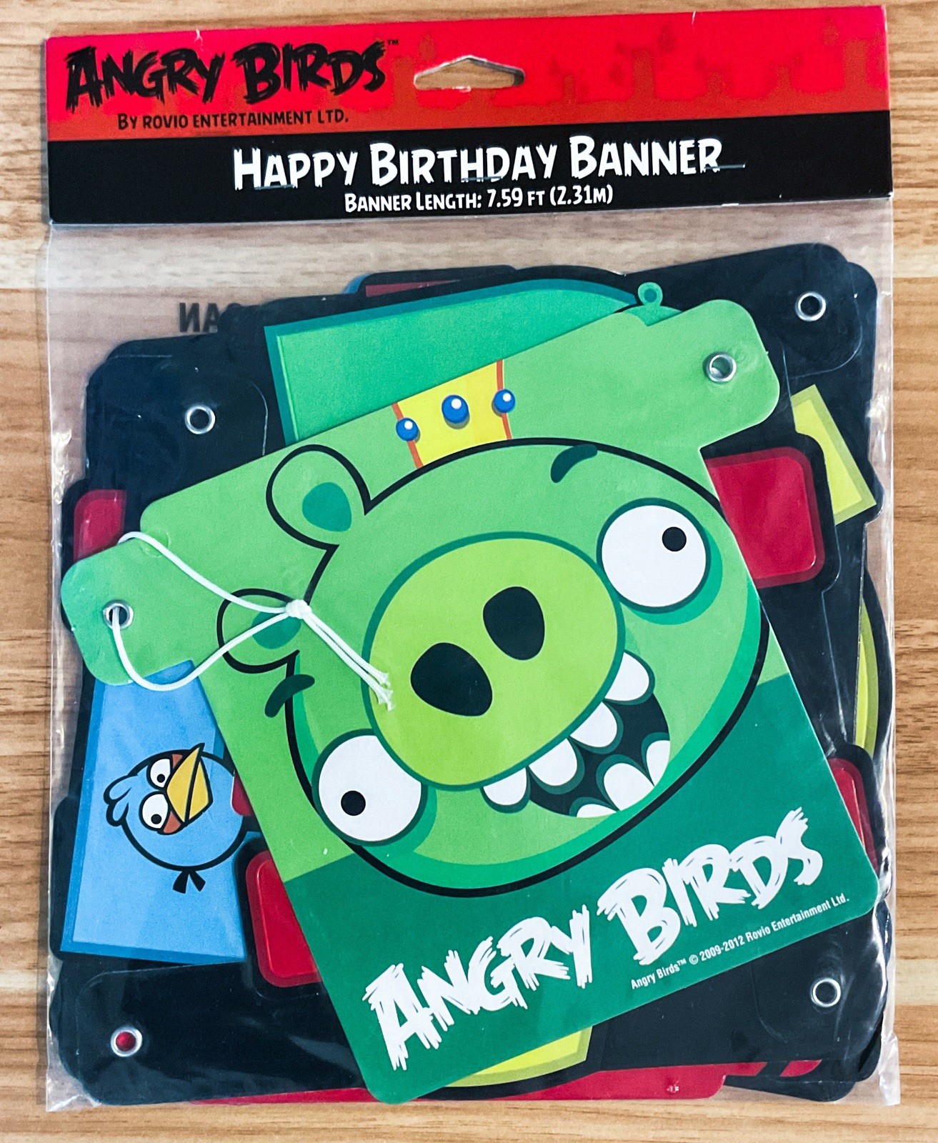 Angry Birds Happy Birthday Banner 2012 Rovid Entertainment 7.59 Ft NEW & SEALED