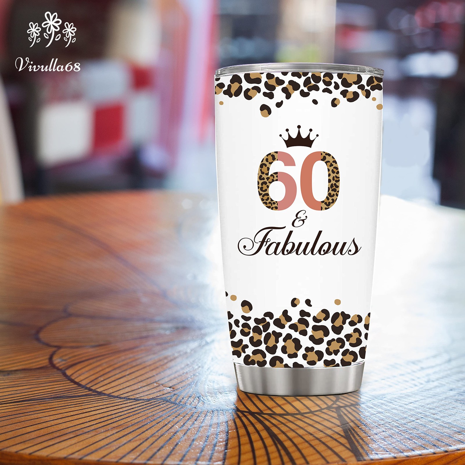 Vivulla68 Happy 60th Birthday Gifts For Women, 60 20 Ounces, White