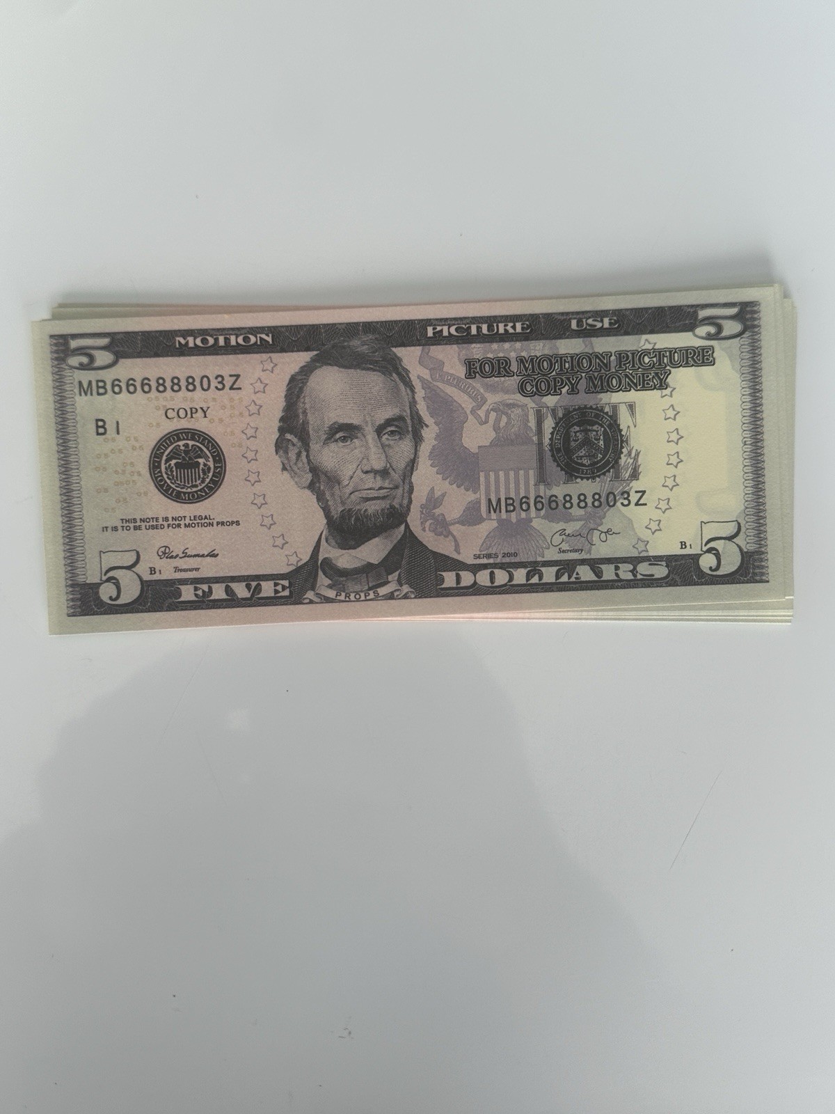 280Pc Prop Motion Picture Play Money