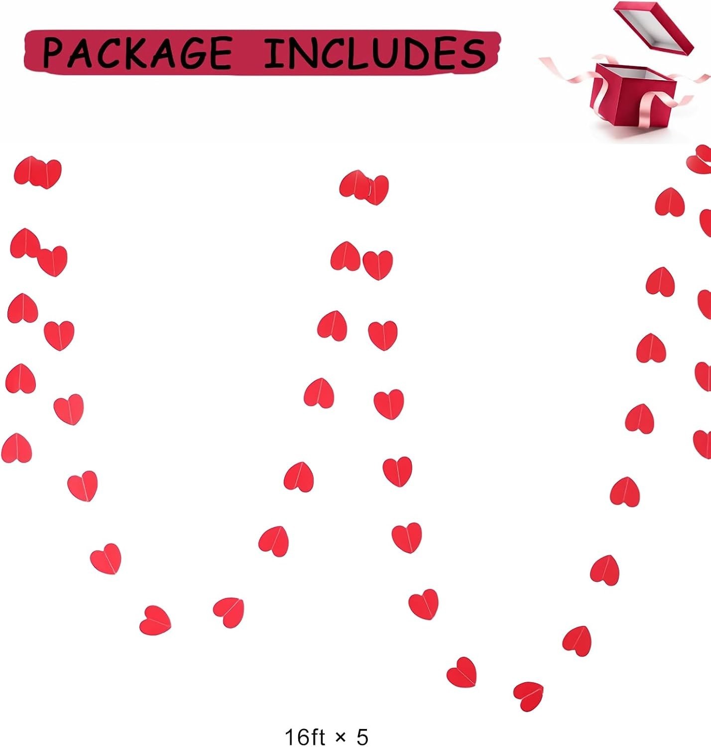 Romantic Anniversary Decorations with Red Hearts, Balloons & Silk Rose Petals