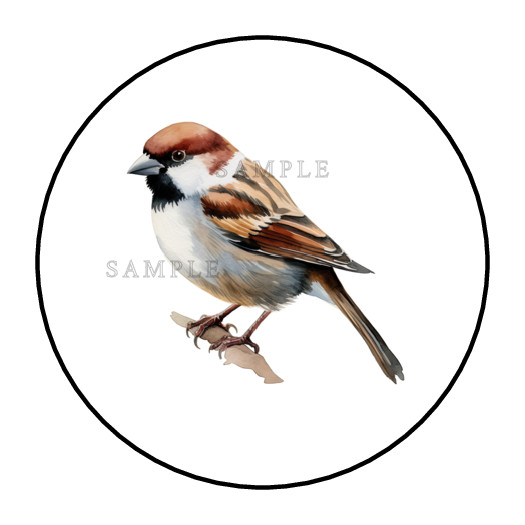 Sparrow Bird stickers labels tags envelope seals party favors
