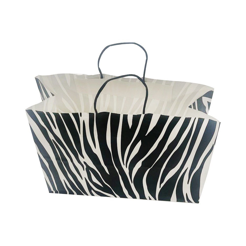 16″ Kraft Paper Gift Bag with Twisted-paper Rope Handles for all Occasion-PACK 4
