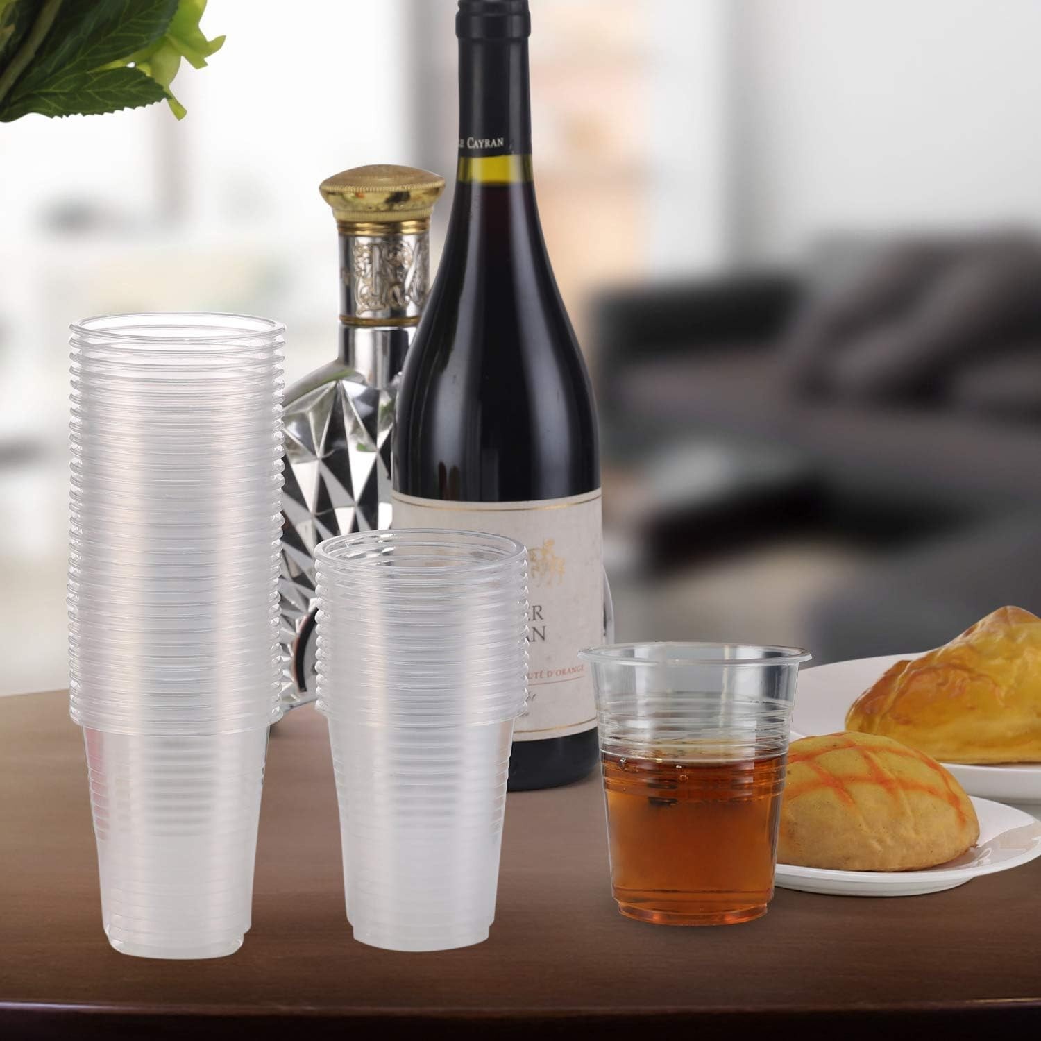 Clear Plastic Party Cups – 100 Pack, 8 Oz Each