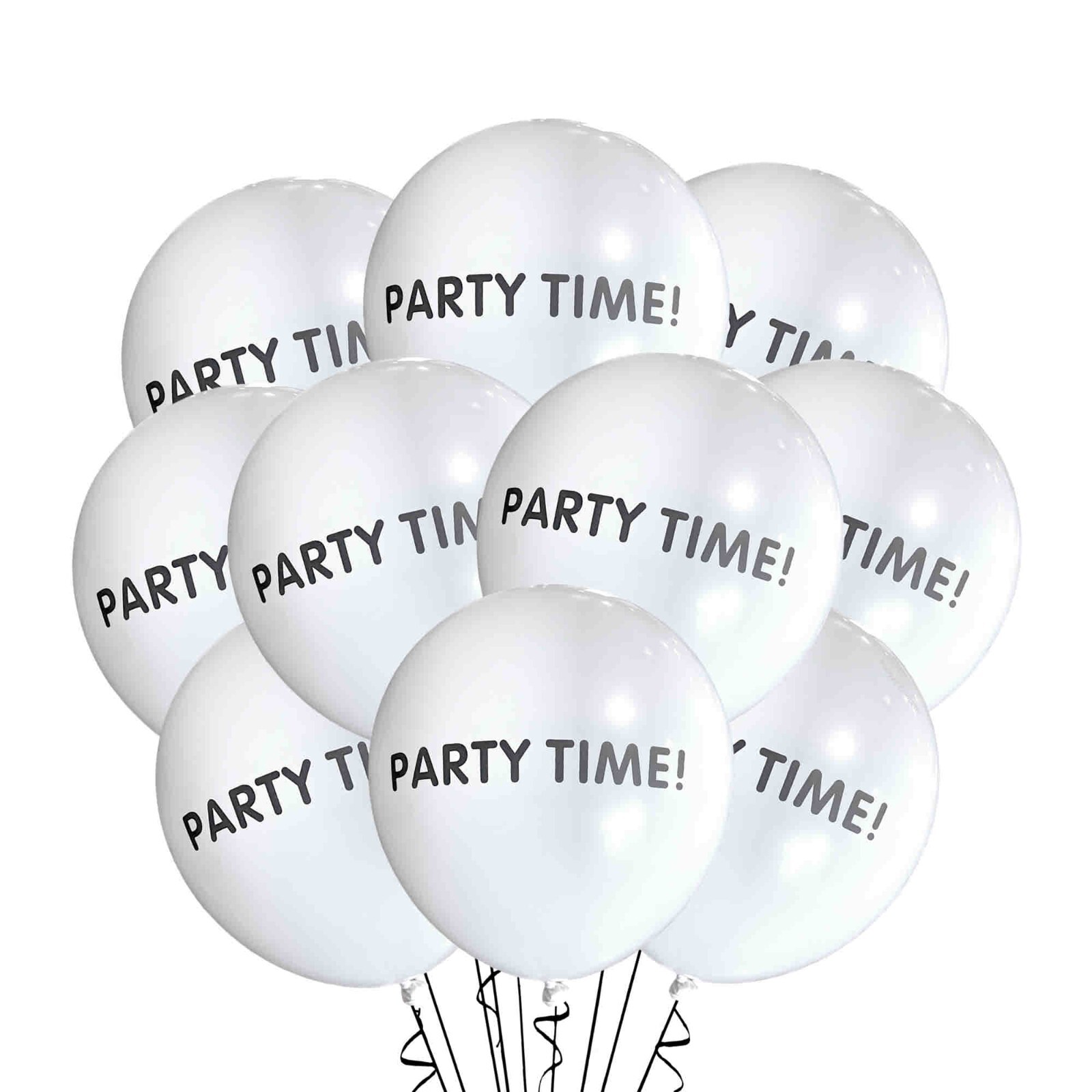 6 Count Party Time Balloons 12″ Ideas, All Occasion Minimalist