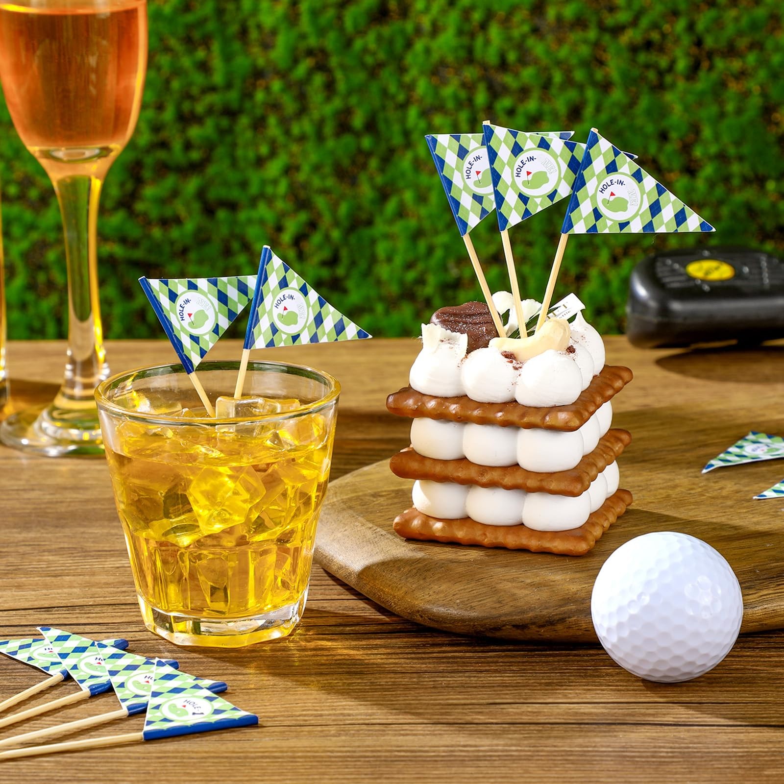 50 Pcs Golf Cupcake Toppers Hole in Decorations 1st Golf Cocktail Picks Mini …