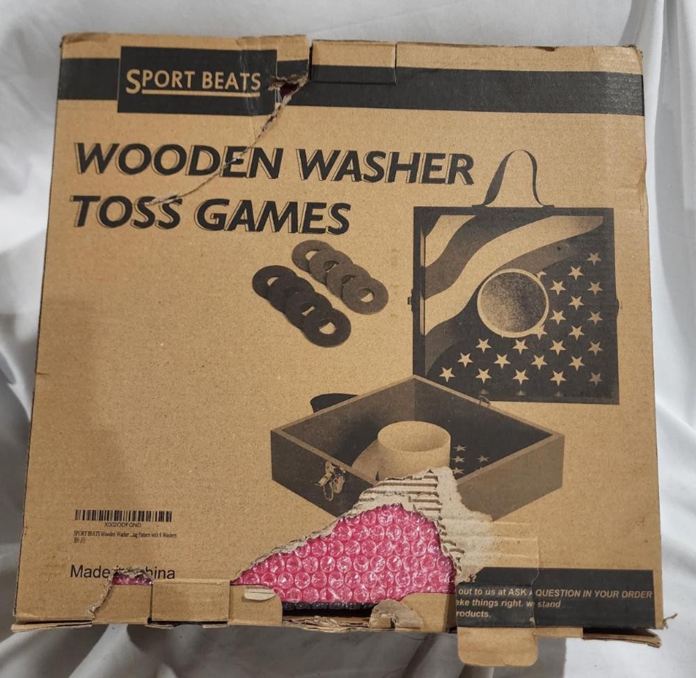 Outdoor Games Wooden Washer Toss Game with 8 Washers