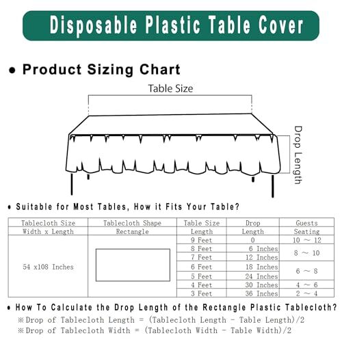 Fresh Mint Plastic Tablecloths 2 Pack Mint Green Disposable B01 Fresh Mint