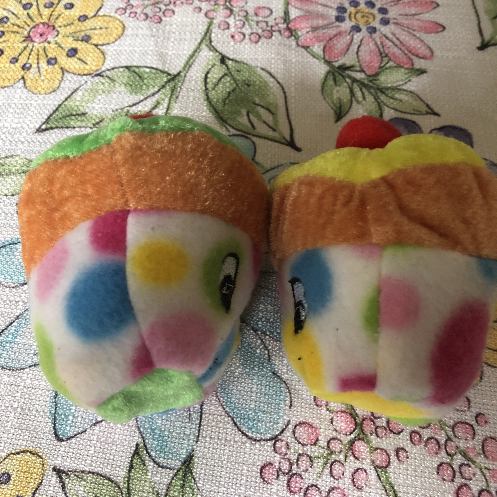 Children’s Unisex, 2 Soft Cupcake Squishy Decorations W/Faces-New Out Of Box.