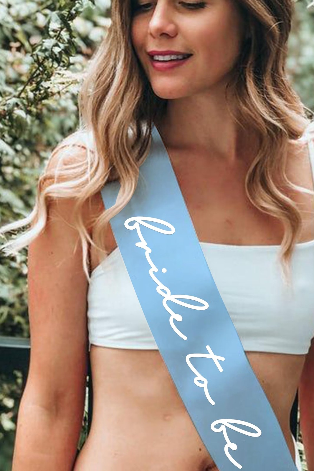 Blue Bride To Be Sash Bachelorette Bridal Shower Party Decoration Gift