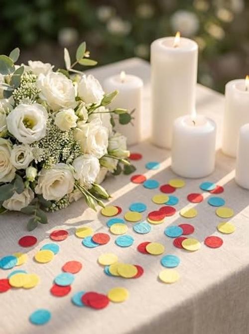 Carnival Circus Table Confetti Red/Yellow/Blue 1 Inch