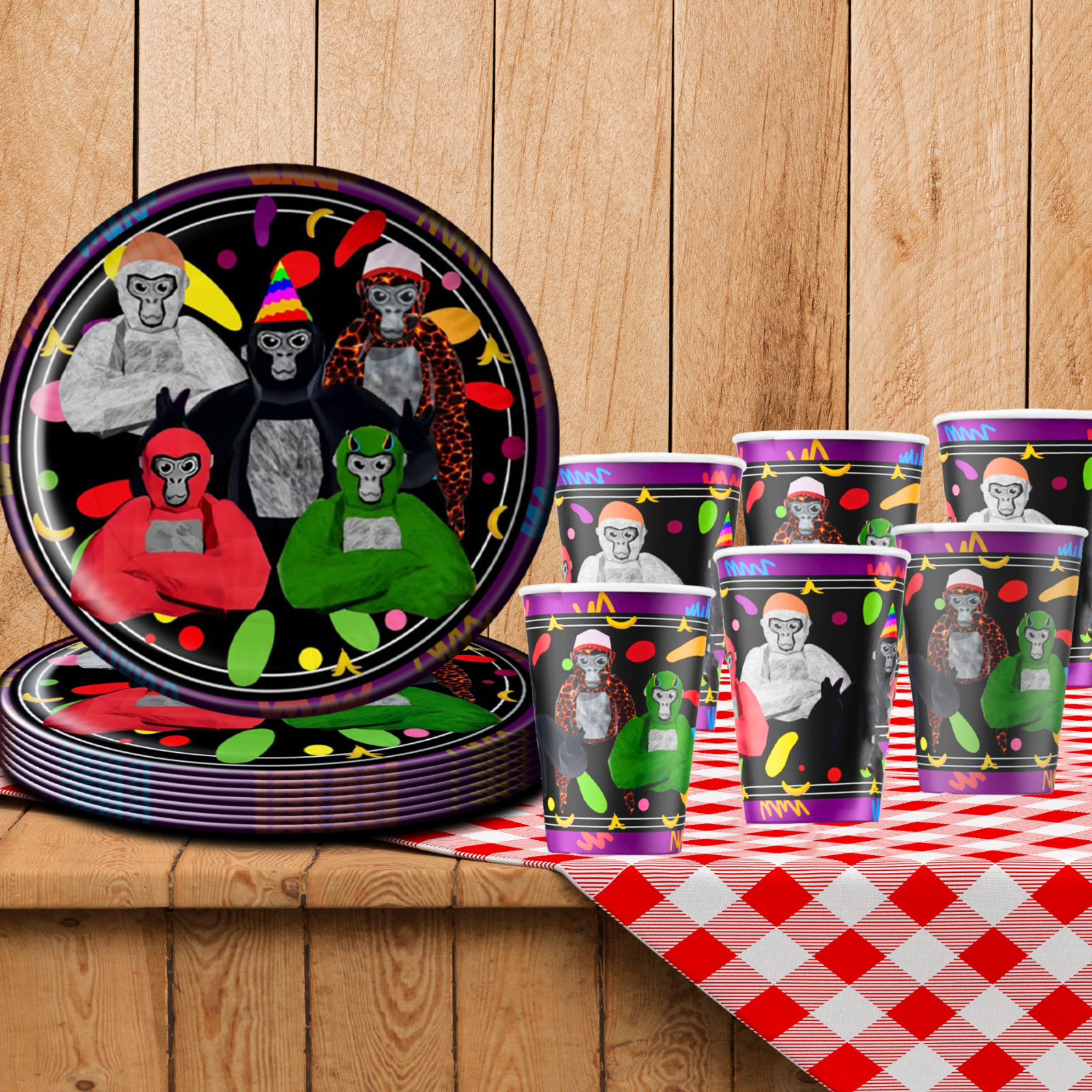 Gorilla tag Party Supplies happy birthday centerpiece decoration gift balloon