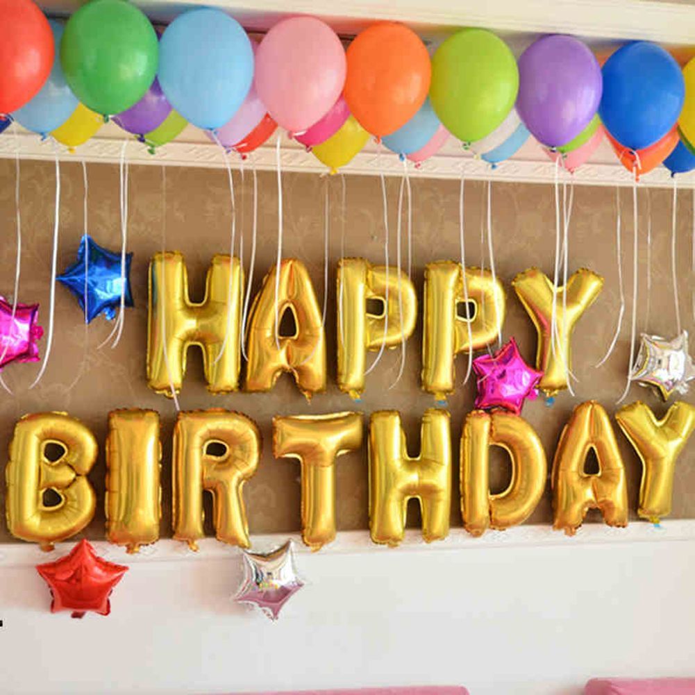 16″ FOIL LETTER BALLOONS NUMBER BALLOON ALPHABET SILVER GOLD PARTY SUPPLIES BABY