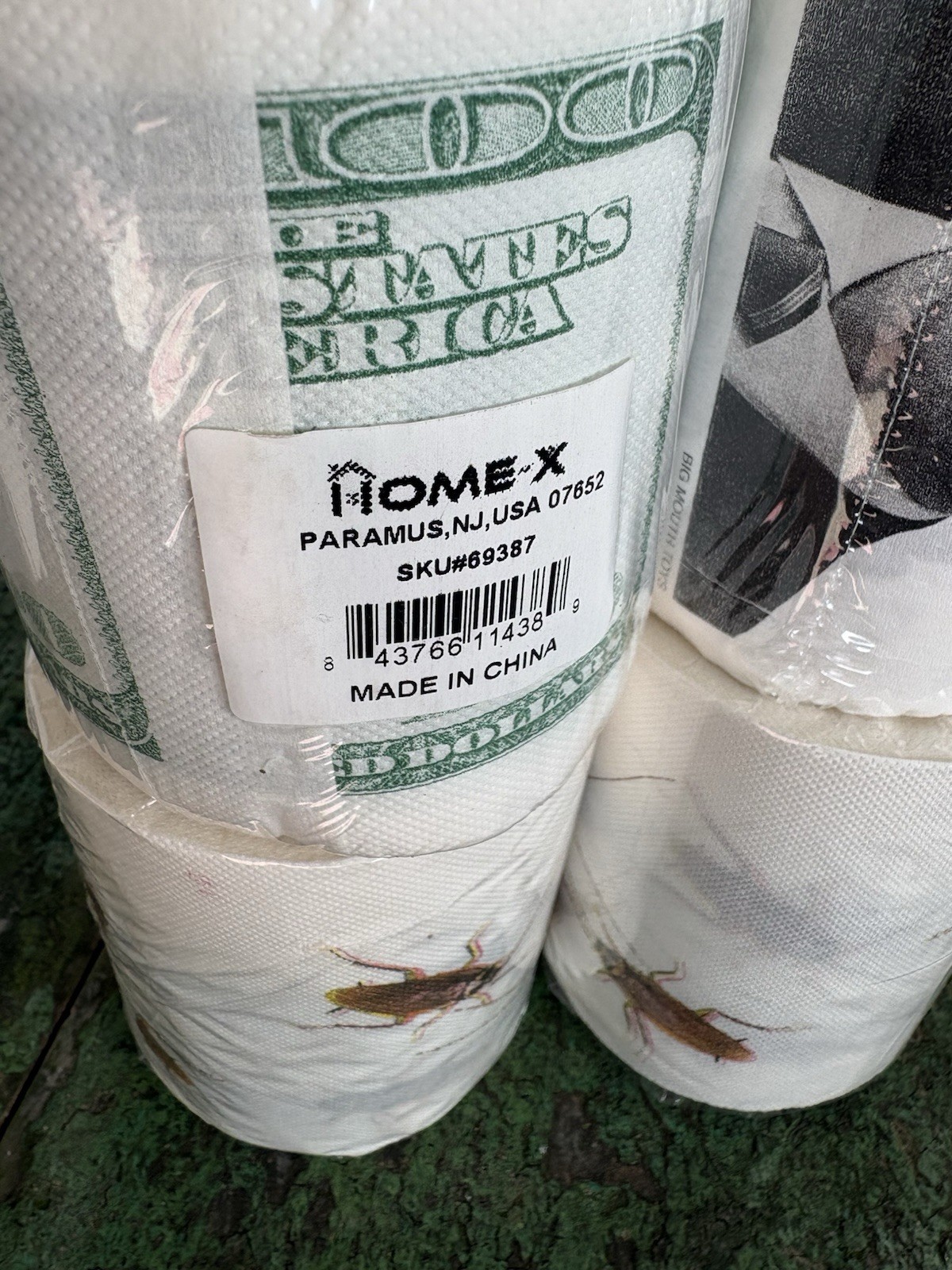 Lot 6 Cockroach Obama 100$ Bill Toilet Paper Rolls Funny Novelty Bathroom Fun