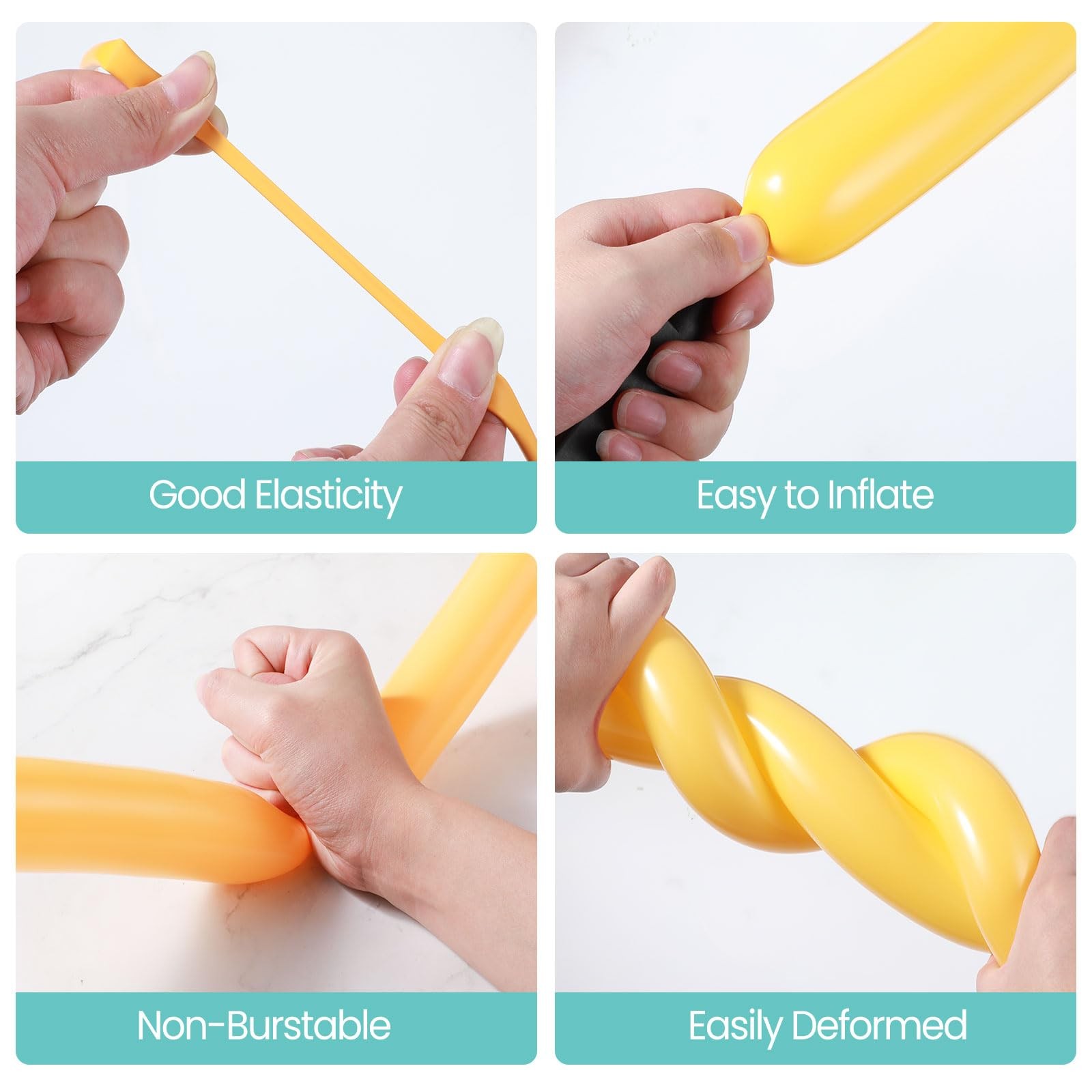 1000 Pcs Long Balloons Bulk 260 Latex Twisting Balloons Decoration for Birthd…