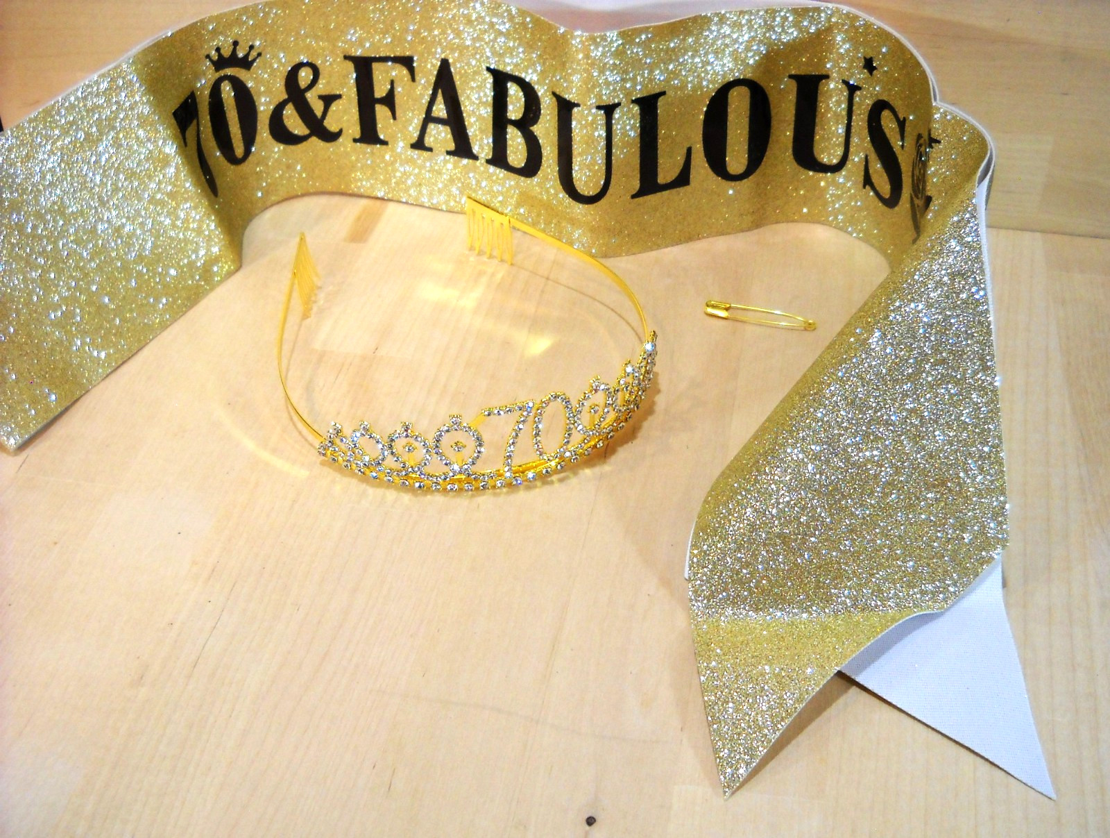 70TH Birthday Tiara and Sash Set, Beautiful Woman’s 70TH Birthday Award