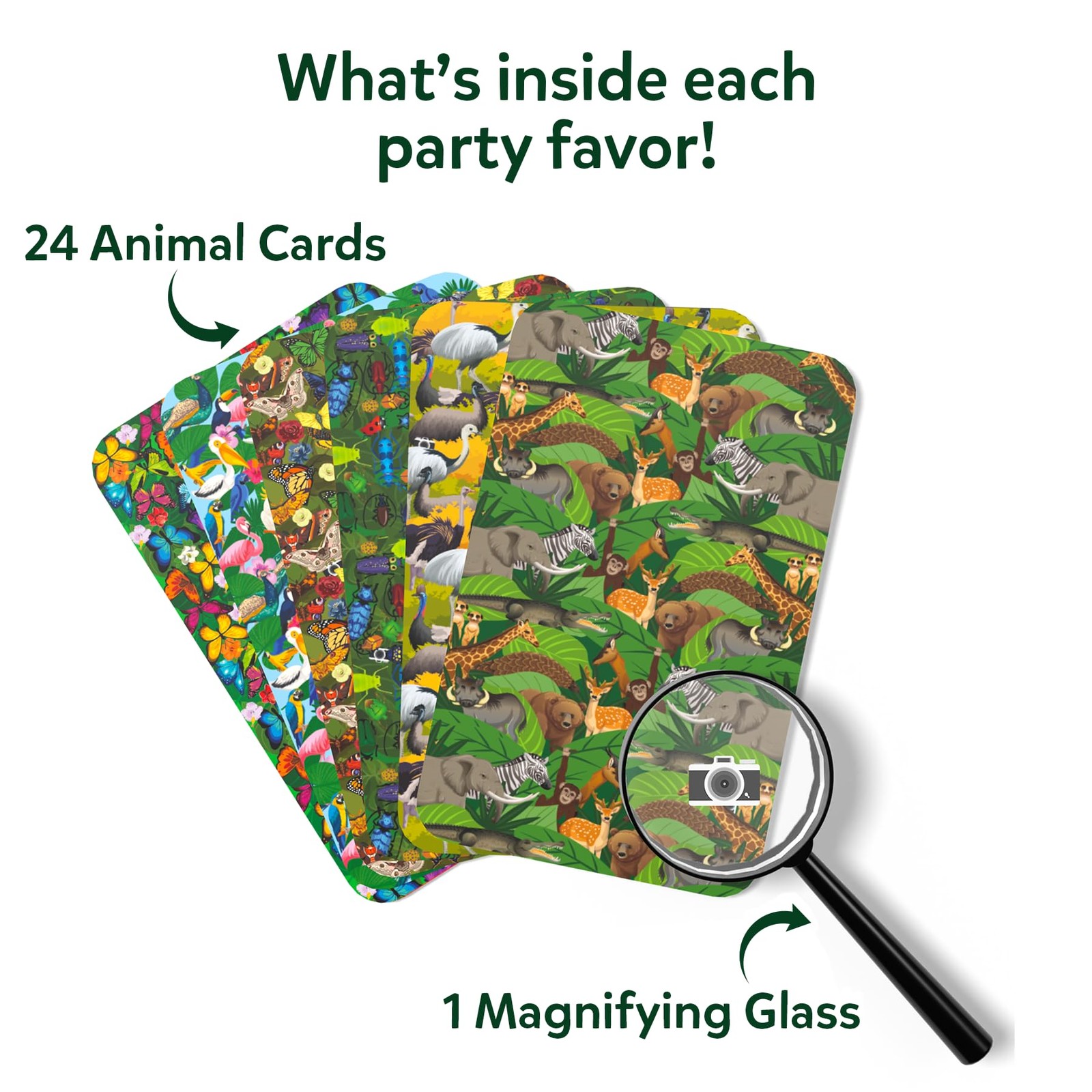 Party Favors (Pack of 15) – Can You Spy Animals Card Set, Search & Find Game …