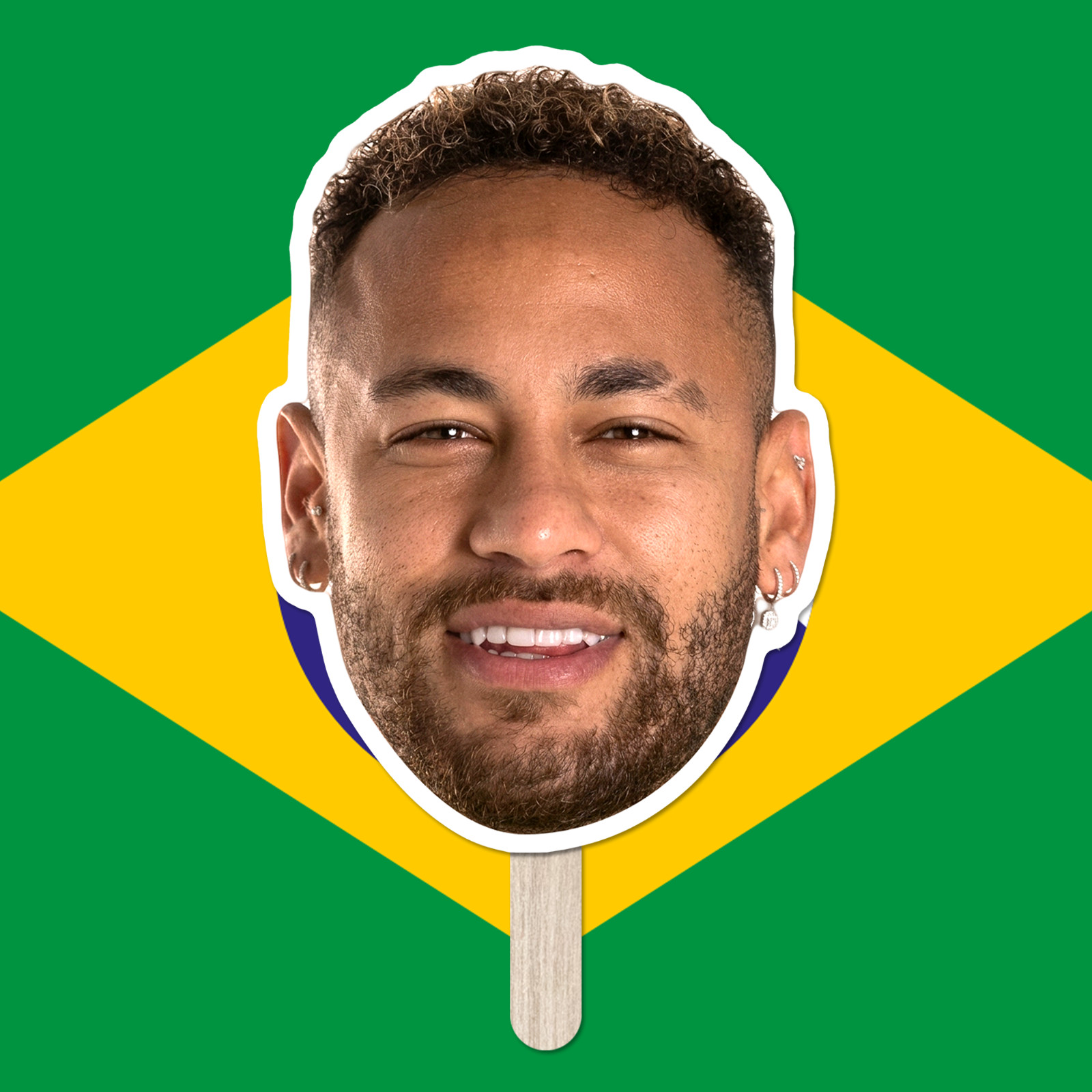 Brazil National Team Big Head Cutout – Neymar Jr, Vinicius Jr, Rodrygo