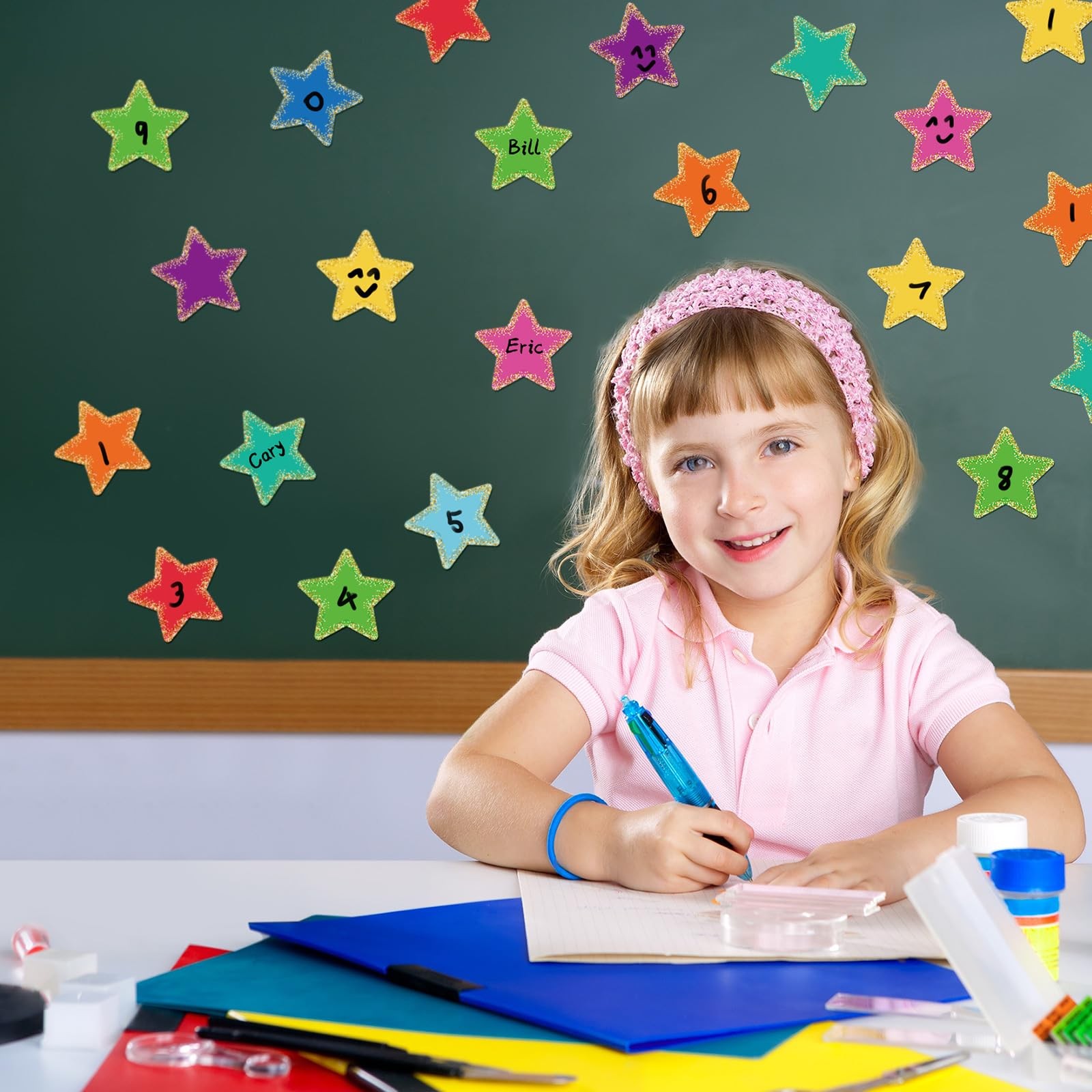108 Pcs Confetti Stars, Bulletin Board Decor, Multicolor Craft