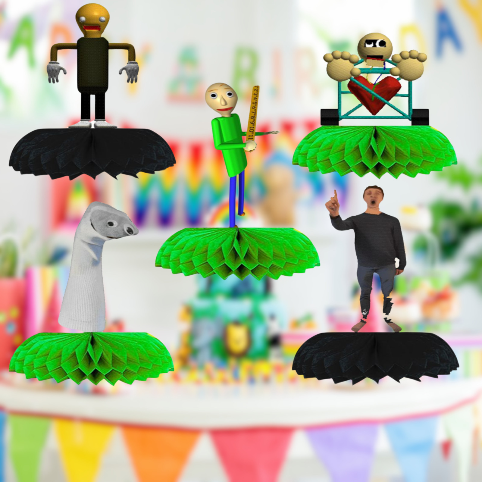Baldis Basics Tablewave Party Supplies happy birthday centerpiece decoration