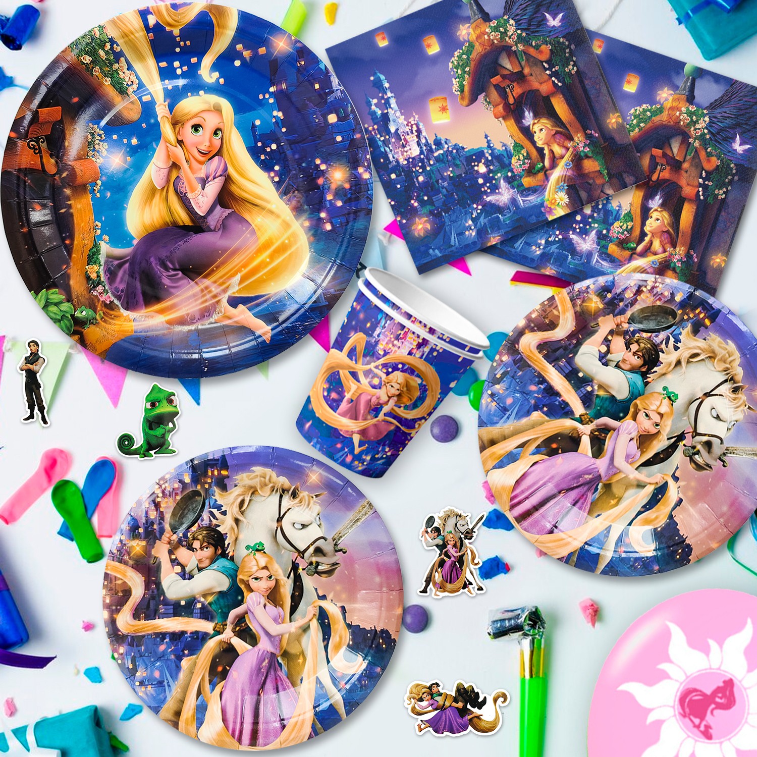 Rapunzel Princess Birthday Party Supplies,Princess Party Decorations & Tableware