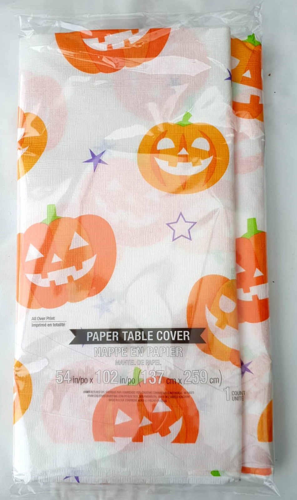 Halloween Table Cover Paper Tablecloth Pumpkin Party Tablecover Good Quality