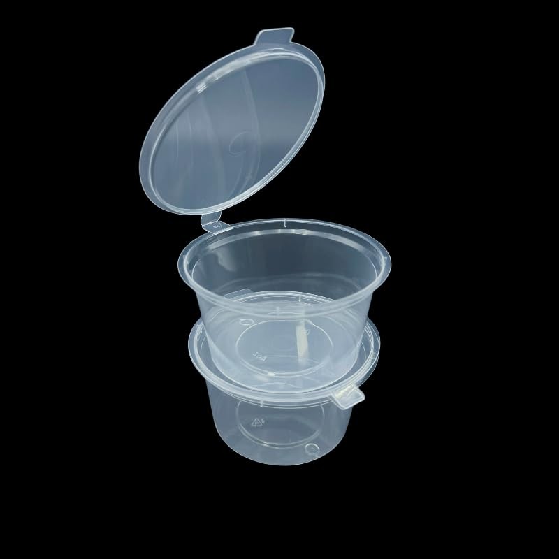 50 Pieces Small Sauce Containers Plastic Cups,Reusable Condiment Cups,Souffle…