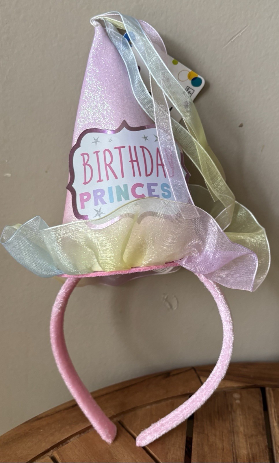 NWT Birthday Princess Hat Headband for Ribbons Sparkles Birthday Girl