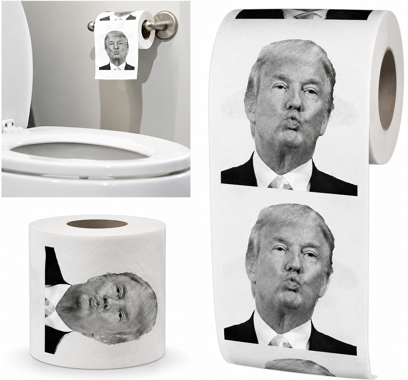 Donald Trump Toilet Paper Roll, Funny Political Humor Joke Gift, Gimmick Gifts f
