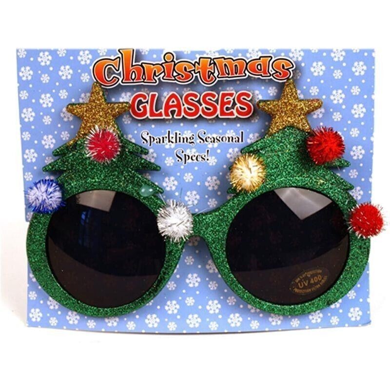 Christmas Tree Sunglasses – Holiday Shades – Sparkling Seasonal Glasses – GaG