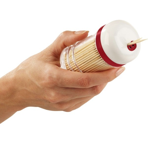 Lot of 4: GoodCook Shake-a-Pick Toothpicks w/Dispenser (200 Pack) Natural Bamboo
