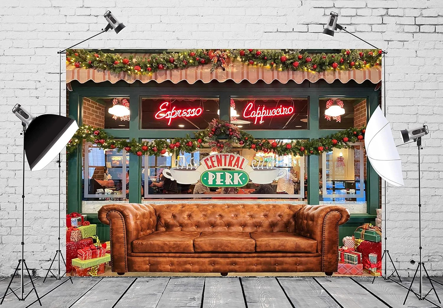 5x3ft Fabric Friends Backdrop for Photography Central Park Retro Pub Sofa Backgr