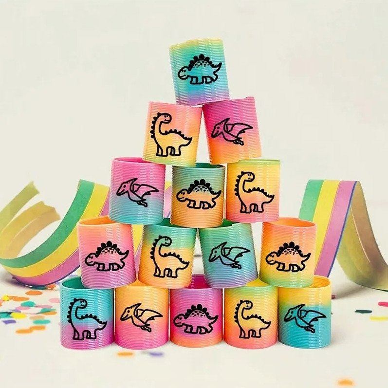 10pcs Rainbow Spring Toy Colorful Magic Coil Kids Party Favor