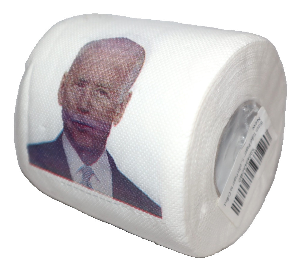 JOE BIDEN TOILET PAPER ROLL POLITICAL GAG GIFT NOVELTY TP PRESIDENT JOKE PRANK