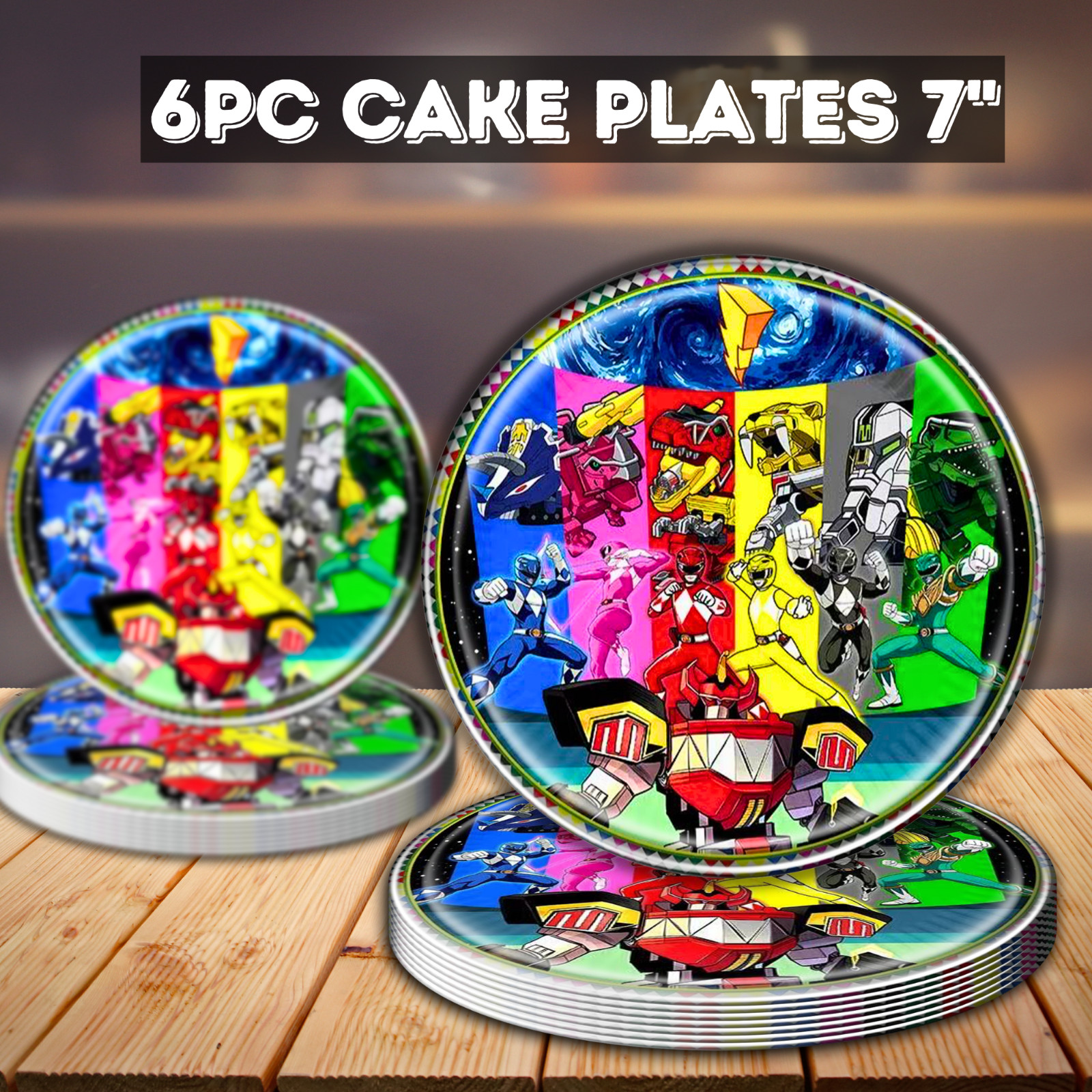 POWER RANGER TABLEWARE plate cup birthday party supplies decoration idea theme