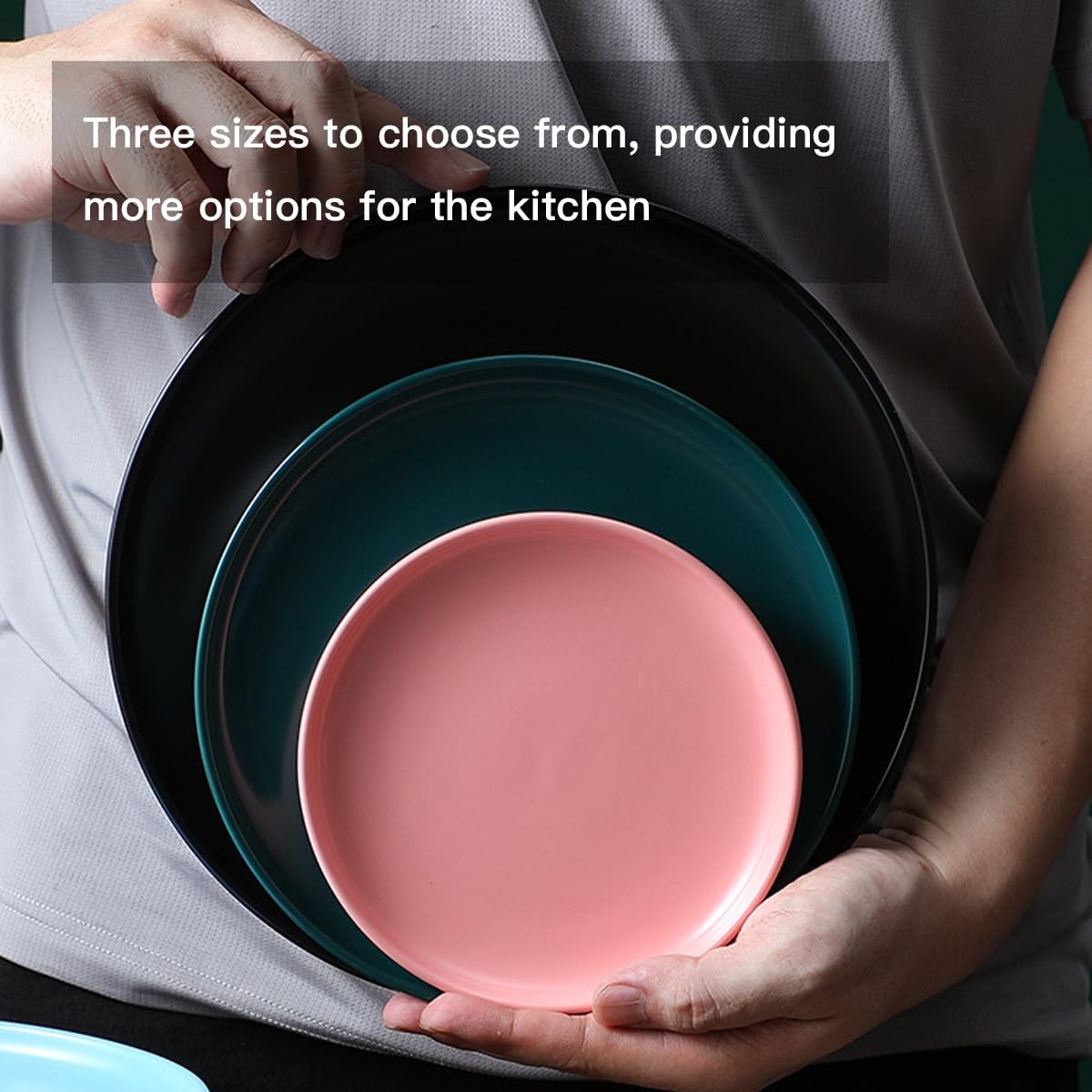 Solid color ceramic plate single, dinner, dessert, salad, bread, party serving,