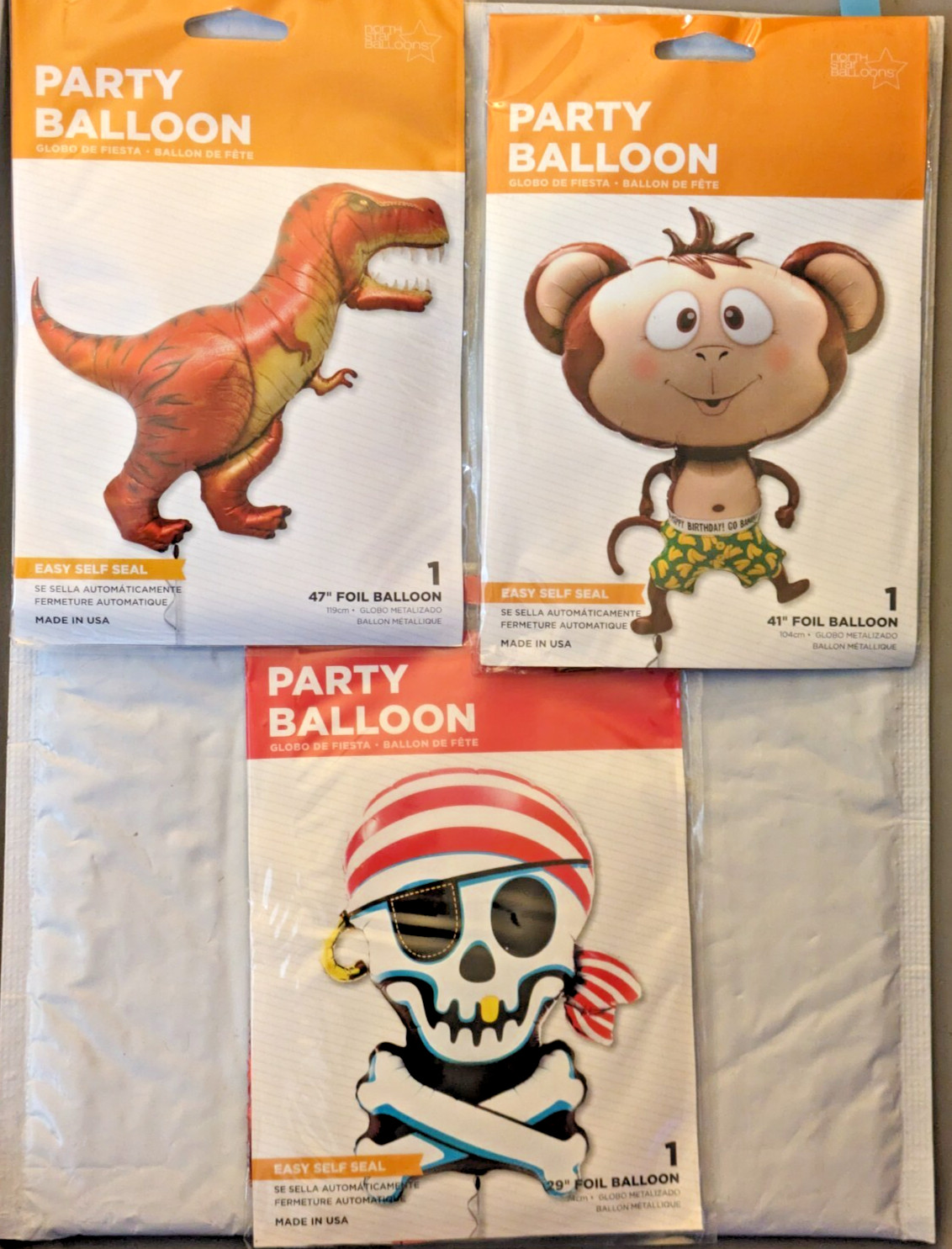 BALLOONS ANIMAL FOOD Themed Foil Balloons TREX Dolphin Butterfly Unicorn -U PICK